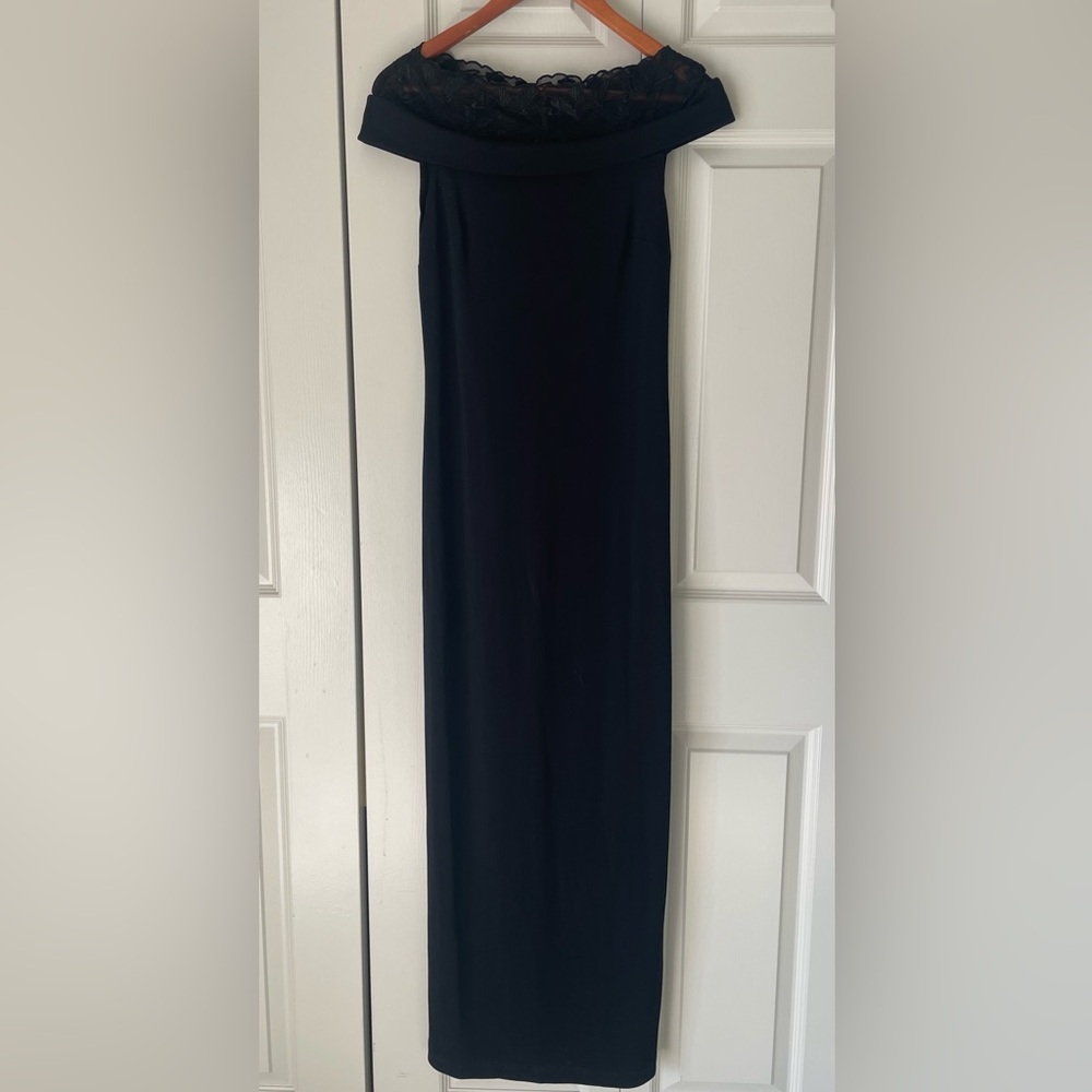 Joseph Ribkoff | Off Shoulder lace formal gown. Size 4. Black tie